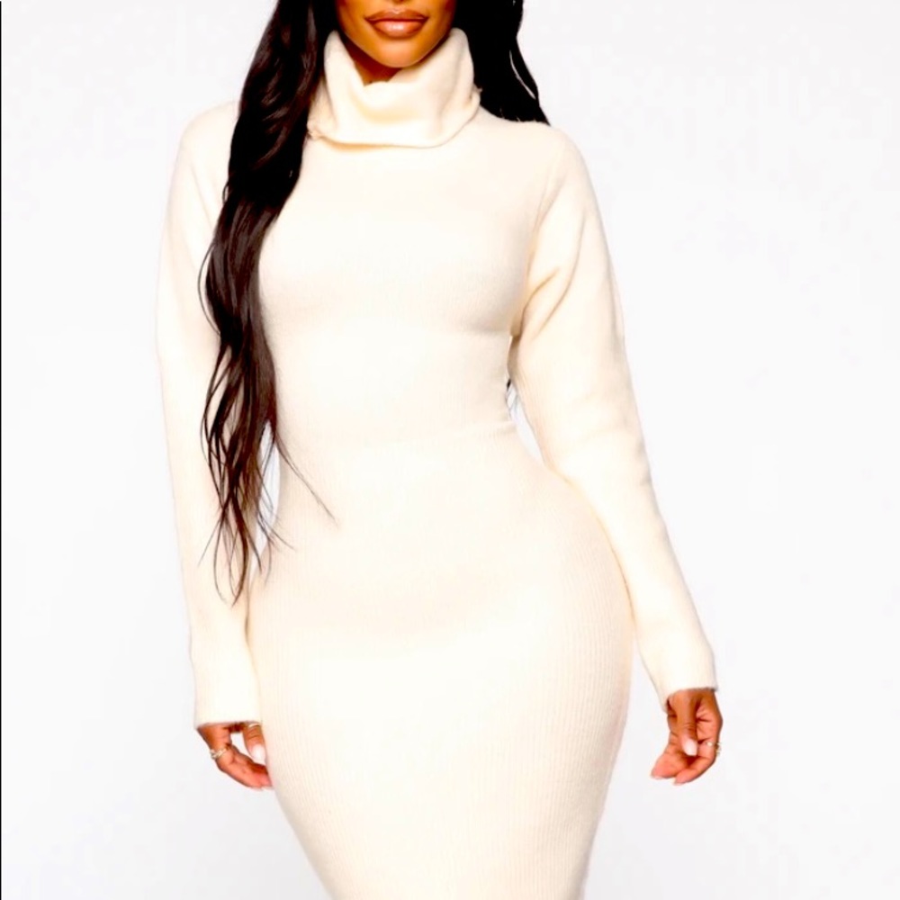 New long sleeve sweater dress